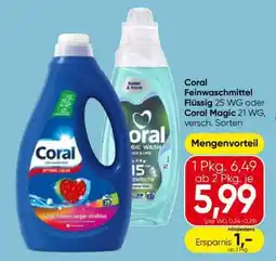 Eurospar Coral Feinwaschmittel Flüssig 25 WG oder Coral Magic 21 WG Angebot