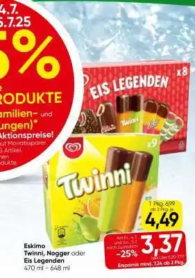 Eurospar Eskimo Twinni, Nogger oder Eis Legenden Angebot