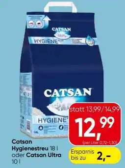 Eurospar Catsan Hygienestreu 18 l oder Catsan Ultra 10 l Angebot