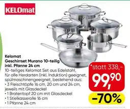 Eurospar Kelomat Geschirrset Murano 10-teilig inkl. Pfanne 24 cm Angebot