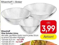 Eurospar Ritzenhoff Glas Schalen Unico Angebot