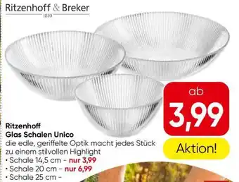 Eurospar Ritzenhoff Glas Schalen Unico Angebot