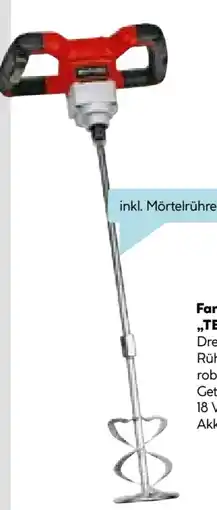 Hellweg Einhell Farb-Mörtelrührer TE-MX 18 Li-Solo Angebot