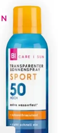 Bipa Bi Care Sun Transparenter Sonnenspray Sport LSF50 Angebot