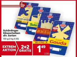 Billa Schärdinger Käsescheiben div. Sorten Angebot