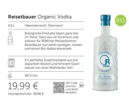 Interspar Reisetbauer Organic Vodka Angebot