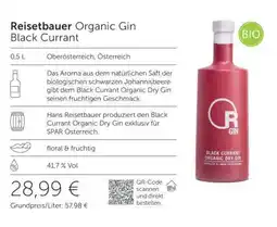 Interspar Reisetbauer Organic Gin Black Currant Angebot