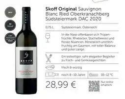 Interspar Skoff Original Sauvignon Blanc Ried Oberkranachberg Südsteiermark DAC 2020 Angebot