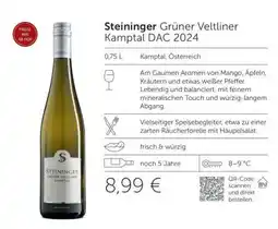 Interspar Steininger Grüner Veltliner Kamptal DAC 2024 Angebot