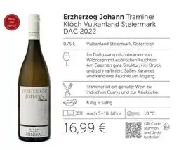 Interspar Erzherzog Johann Traminer Klöch Vulkanland Steiermark DAC 2022 Angebot