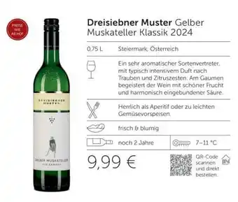 Interspar Dreisiebner Muster Gelber Muskateller Klassik 2024 Angebot