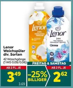 Billa Lenor Weichspüler div. Sorten Angebot