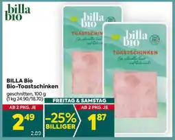 Billa BILLA Bio Bio-Toastschinken Angebot