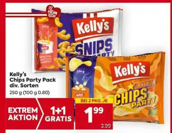 Billa Kelly’s Chips Party Pack div. Sorten Angebot