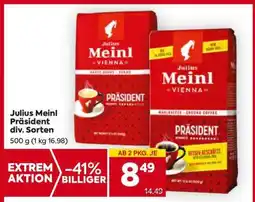 Billa Julius Meinl Präsident div. Sorten Angebot