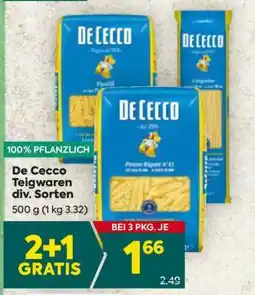 Billa De Cecco Teigwaren div. Sorten Angebot