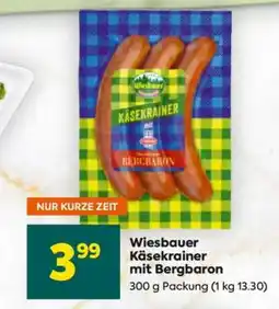 Billa Wiesbauer Käsekrainer mit Bergbaron Angebot