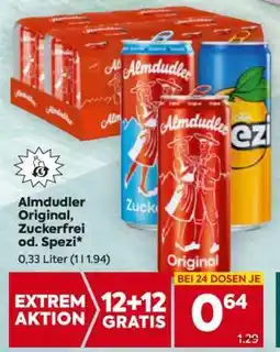 Billa Almdudler Original, Zuckerfrei od. Spezi Angebot