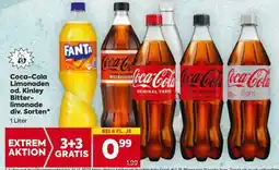 Billa Coca-Cola Limonaden od. Kinley Bitterlimonade div. Sorten Angebot
