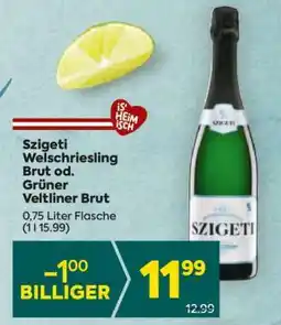Billa Szigeti Welschriesling Brut od. Grüner Veltliner Brut Angebot