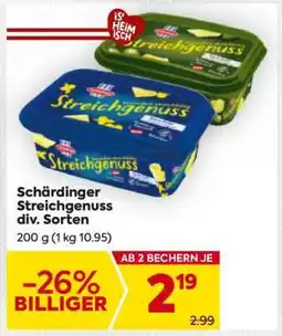 Billa Schärdinger Streichgenuss div. Sorten Angebot