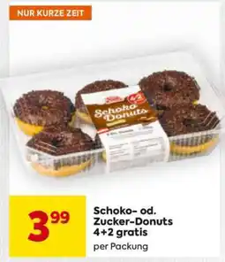 Billa Schoko- od. Zucker-Donuts 4+2 gratis Angebot