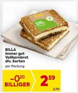 Billa BILLA immer gut Vollkornbrot div. Sorten Angebot