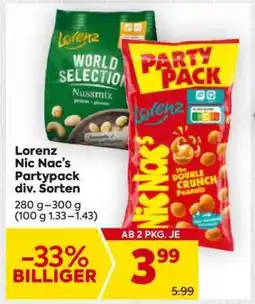 Billa Lorenz Nic Nac’s Partypack div. Sorten Angebot