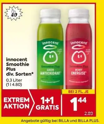 Billa Innocent Smoothie Plus div. Sorten Angebot
