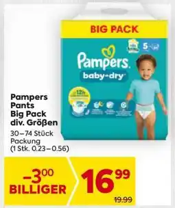 Billa Pampers Pants Big Pack div. Größen Angebot