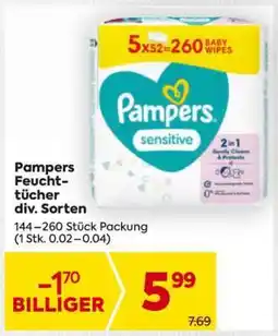 Billa Pampers Feuchttücher div. Sorten Angebot
