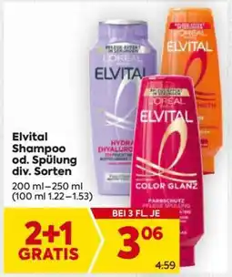 Billa Elvital Shampoo od. Spülung div. Sorten Angebot