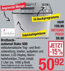 Maximarkt Brotback- automat Bake 500 Angebot