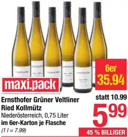Maximarkt Ernsthofer Grüner Veltliner Ried Kollmütz Angebot