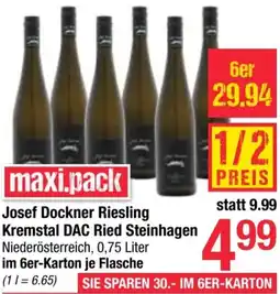 Maximarkt Josef Dockner Riesling Kremstal DAC Ried Steinhagen Angebot