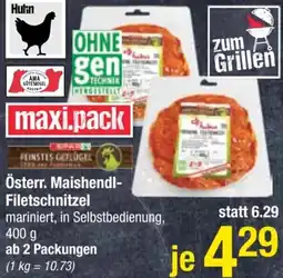 Maximarkt Österr Maishendl- Filetschnitzel Angebot