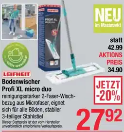 Maximarkt Bodenwischer Profi XL micro duo Angebot