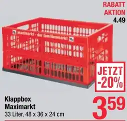 Maximarkt Klappbox Maximarkt Angebot