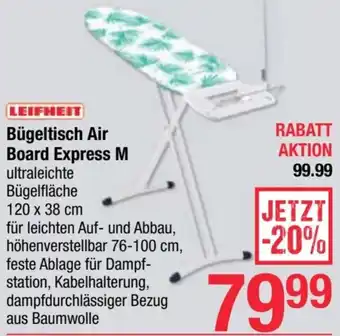 Maximarkt LEIFHEIT Bügeltisch Air Board Express M Angebot