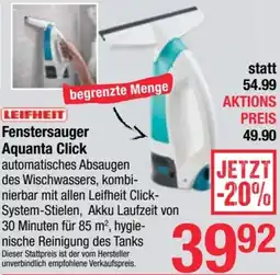 Maximarkt Fenstersauger Aquanta Click Angebot