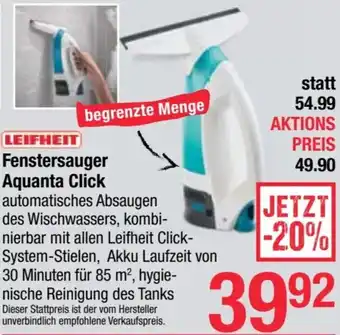 Maximarkt Fenstersauger Aquanta Click Angebot