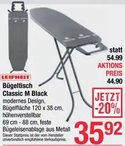 Maximarkt LEIFHEIT Bügeltisch Classic M Black Angebot