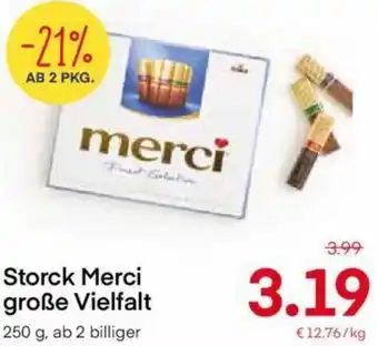 MPreis Storck Merci Große Vielfalt 250g Angebot