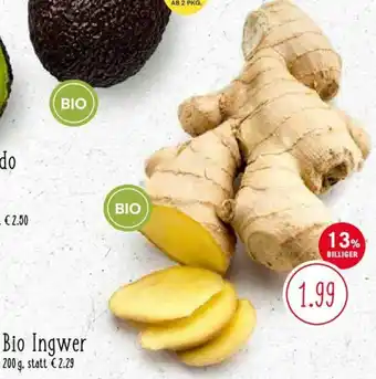 MPreis Bio Ingwer 200g Angebot