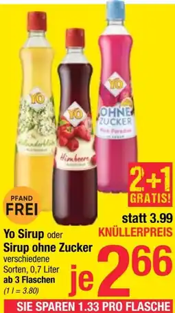 Maximarkt Yo Sirup oder Sirup ohne Zucker Angebot