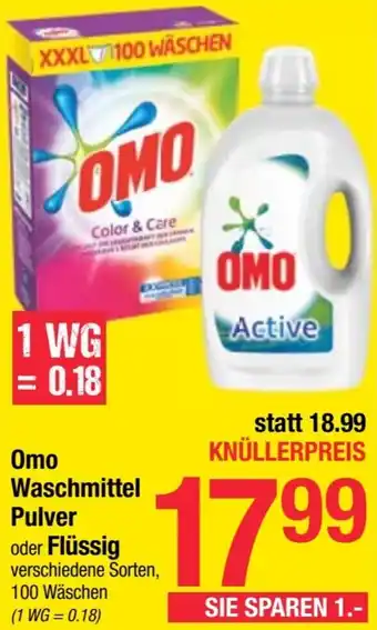 Maximarkt Omo Waschmittel Pulver oder Flüssig Angebot