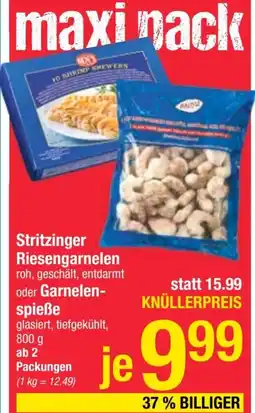 Maximarkt Stritzinger Riesengarnelen oder Garnelen- spieße Angebot