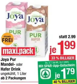Maximarkt Joya Pur Mandel- oder Hafer Drink Angebot