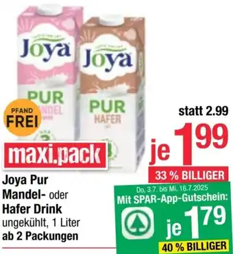 Maximarkt Joya Pur Mandel- oder Hafer Drink Angebot