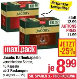 Maximarkt Jacobs Kaffeekapseln Angebot